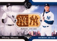 2005 Upper Deck Employee Dual Bats #MM/DJ Mickey Mantle/Derek Jeter Baseball Card