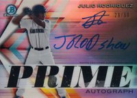 2019 Bowman Chrome Prime Autograph #JR Julio Rodriguez Baseball Card