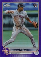 2022 Topps Chrome Update #USC136 Jeremy Pena Purple Refractor Baseball Card