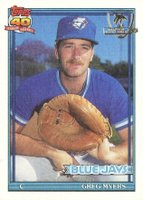 1991 Topps Desert Shield #599 Greg Myers Baseball Card