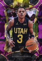 2023 Panini Select #305 Keyonte George Purple Cracked Ice Basketball Card