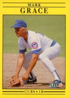 1991 Fleer #422 Mark Grace Baseball Card