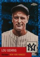 2022 Topps Chrome Platinum Anniversary #4 Lou Gehrig Blue Mini Diamond Refractor Baseball Card