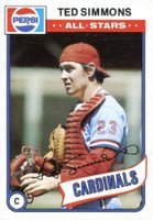1980 Topps Pepsi-Cola All-Stars #19 Ted Simmons Baseball Card