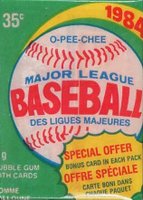 1984 O-Pee-Chee #WP Wax Pack Baseball Card
