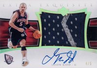 2004 Upper Deck Exquisite Collection Extra Exquisite Jersey Autograph #JK Jason Kidd Basketball Card