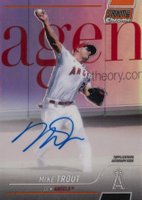 2022 Topps Stadium Club Chrome Autographs #MT Mike Trout Orange Refractor Baseball Card