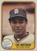 1981 Fleer #463 Lou Whitaker Baseball Card