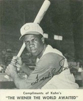 1961 Kahn's Wieners # Frank Robinson Baseball Card