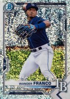 2021 Bowman Chrome Prospects #BCP240 Wander Franco Speckle Refractor Baseball Card