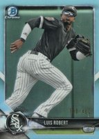 2018 Bowman Draft #BDC188 Luis Robert Chrome-Sky Blue Refractor Baseball Card