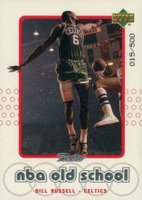 1999 Upper Deck Retro Old/New School #S15 Bill Russell Parallel Basketball Card