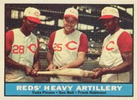 1961 Topps #25 Reds' Heavy Artillery Baseball Card