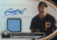 2013 Bowman Platinum Autograph Relics #AR-GC Gerrit Cole Baseball Card