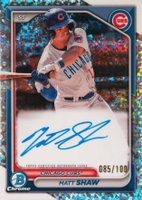 2024 Bowman Chrome Prospect Autographs #CPAMS Matt Shaw Mini Diamond Refractor Baseball Card
