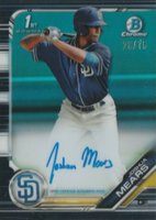 2019 Bowman Draft Chrome Draft Picks Autograph #CDAJM Joshua Mears Black Refractor Baseball Card
