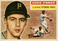 1956 Topps #116 Eddie O'Brien Gray Back Baseball Card
