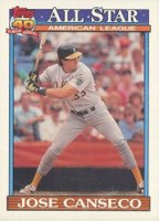 1991 O-Pee-Chee #390 Jose Canseco Baseball Card