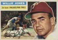 1956 Topps #127w Willie Jones White Back Baseball Card