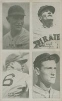 1937 Four-on-one Exhibits # Blanton/Suhr/Vaughan/Waner Baseball Card
