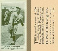 1916 Weil Baking Co. #163 Burt Shotton Baseball Card