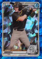 2020 Bowman Draft Chrome Sapphire Edition #BD39 Robert Hassell Baseball Card