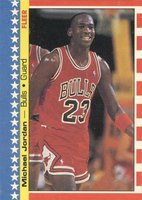 1987 Fleer Sticker #2 Michael Jordan Basketball Card