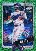 2024 Topps Chrome Cosmic #53 Mookie Betts Green Space Dust Refractor Baseball Card