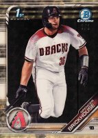 2019 Bowman Draft #BDC175 Spencer Brickhouse Chrome-Superfractor 1/1 Baseball Card