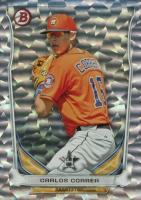 2014 Bowman Draft Picks Top Prospects #TP3 Carlos Correa Silver Ice Baseball Card