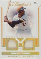 2023 Panini Flawless Legendary Materials #LMRC Roberto Clemente Gold Baseball Card