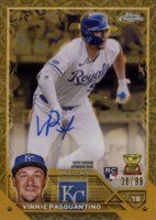 2023 Topps Gilded Collection Topps Chrome Gold Etch Autographs #CGAVP Vinnie Pasquantino Baseball Card