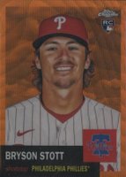 2022 Topps Chrome Platinum Anniversary #79 Bryson Stott Orange Wave Refractor Baseball Card