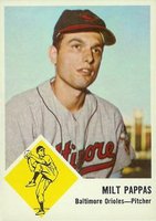1963 Fleer #3 Milt Pappas Baseball Card