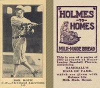 1916 Holmes for Homes Bread #145 Bob Roth Baseball Card