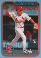 2024 Topps #480 Masyn Winn Father's Day Powder Blue Baseball Card