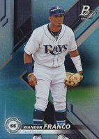 2019 Bowman Platinum Top Prospects #TOP9 Wander Franco Sky Blue Baseball Card