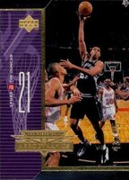 1998 Upper Deck Aerodynamics #A21 Tim Duncan Gold Basketball Card