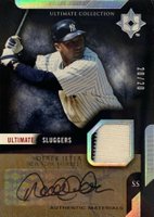2005 Ultimate Collection Ultimate Sluggers Signature Materials #SL-DJ Derek Jeter Baseball Card