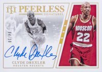 2019 Panini National Treasures Peerless Signatures #PSCDX Clyde Drexler Gold Basketball Card