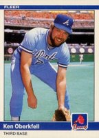 1984 Fleer Update #U-84 Ken Oberkfell Baseball Card