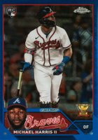 2023 Topps Chrome Logofractor Edition #79 Michael Harris II Blue Refractor Baseball Card
