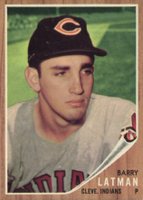 1962 Topps #145GT Barry Latman Green Tint Baseball Card