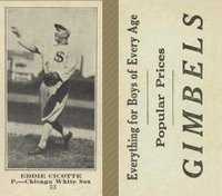 1916 Gimbels #32 Eddie Cicotte Baseball Card