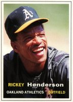1990 SCD Baseball Pocket Price Guides-Hand Cut #8 Rickey Henderson Baseball Card