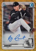 2020 Bowman Draft Chrome Draft Picks Autographs #CDAGC Garrett Crochet Gold Wave Refractor Baseball Card