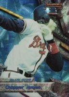 1994 Bowman's Best  #1 Chipper Jones Blue Refractor Baseball Card