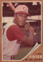 1962 Topps #80 Vada Pinson Baseball Card