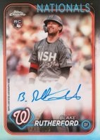 2024 Topps Chrome Rookie Autographs #RABR Blake Rutherford Refractor Baseball Card