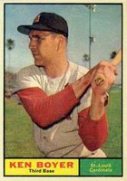 1961 Topps #375 Ken Boyer Baseball Card